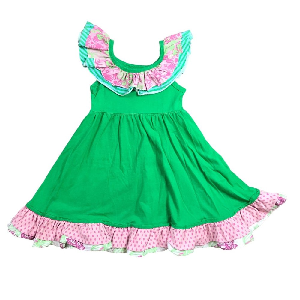 Jelly the Pug 100% Cotton Sienna Dress Twirl Knit Shawna Collection Girls Size 5